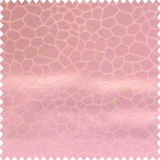 Pink color geometric stone circles water flowing texture self design poly fabric main curtain